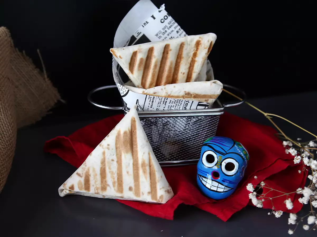 Такос самоса с кайма