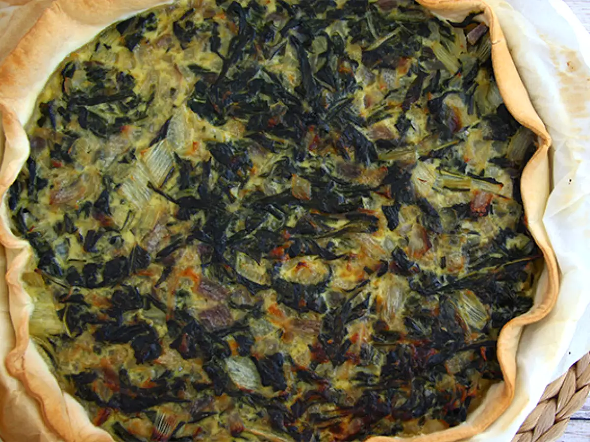 Тарт с швейцарски манголд и настъргано сирене - снимка 5