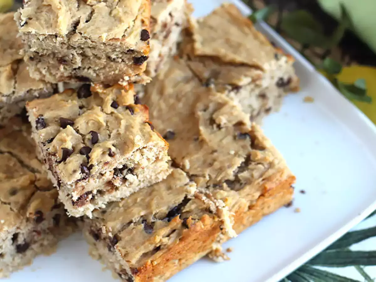 Торта с банани и шоколадови парченца - веган и без глутен - снимка 5