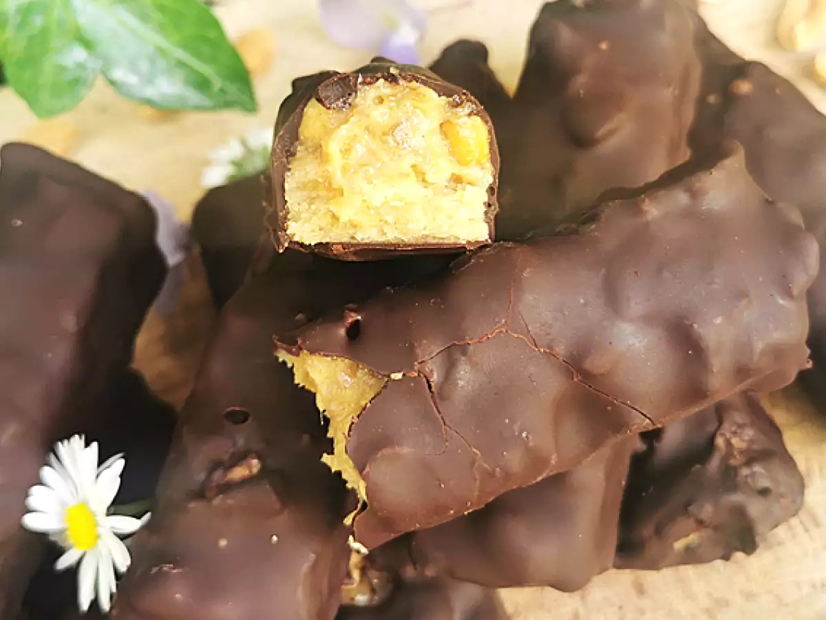 Веган и безглутенови домашно приготвени барове Snickers - снимка 3