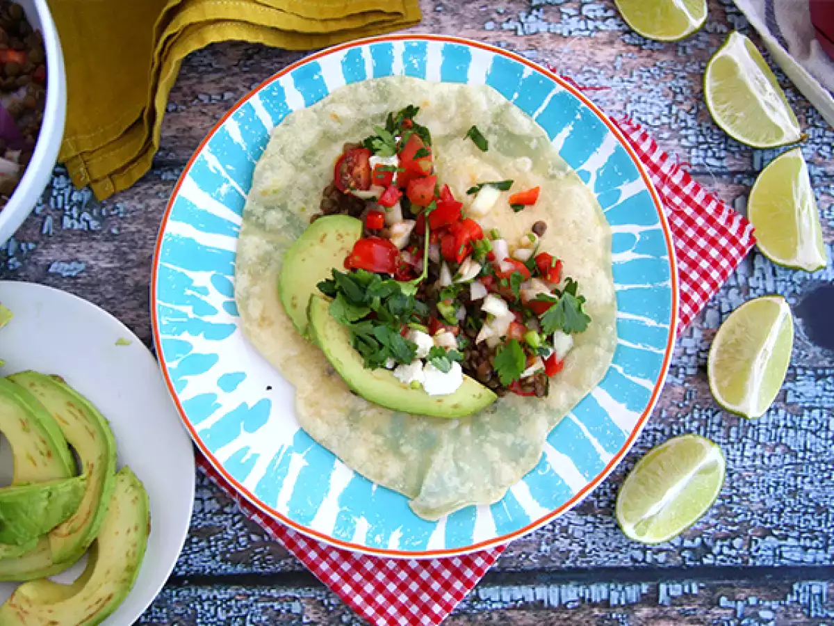 Вегетариански такос с леща - снимка 3