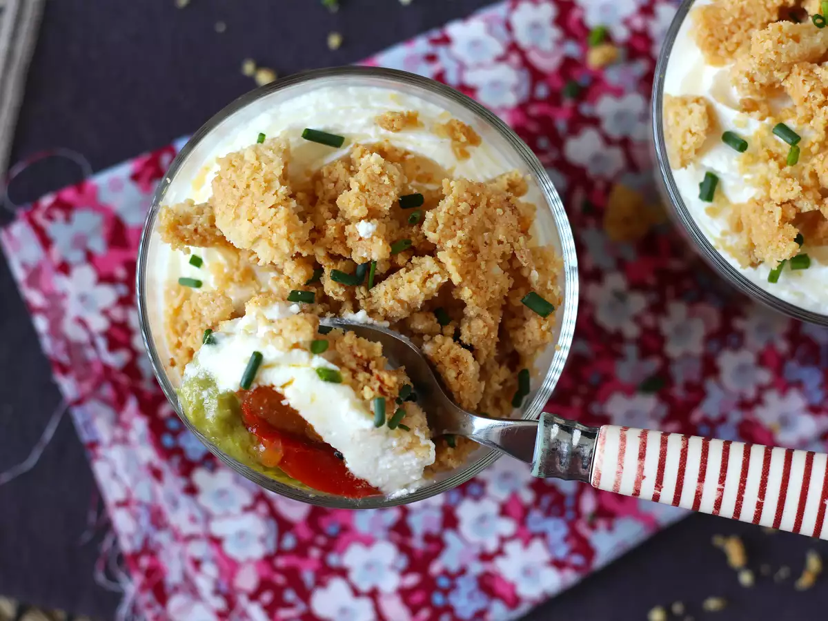 Вегетариански верини: крем от грахова супа, пармезан и крем маскарпоне - снимка 4