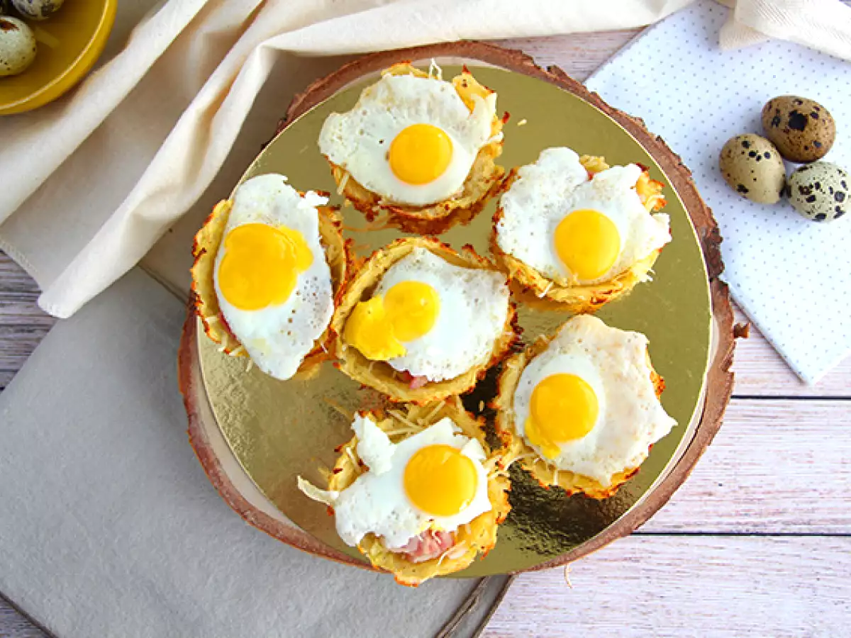 Великденски гнезда с картофи - снимка 3