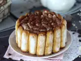 Вкусна шарлота с вкус на тирамису без яйца, снимка 1